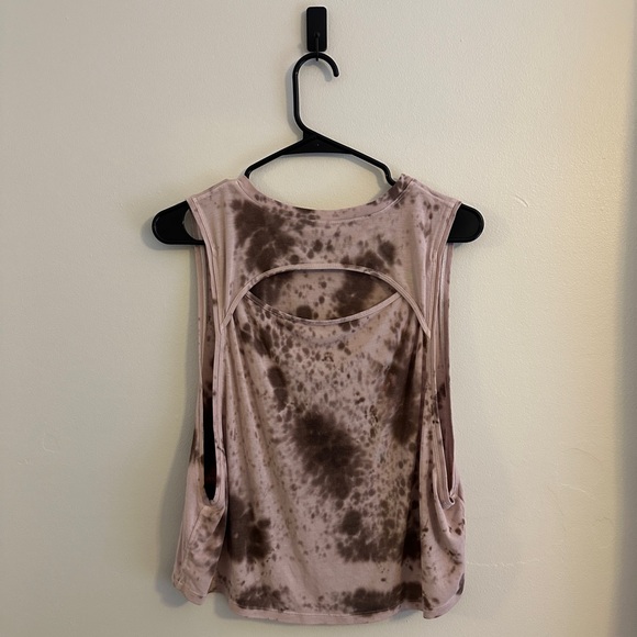 Lululemon Cut Back Crop Tank Top Marble Dye Silky French Press - Picture 2 of 10